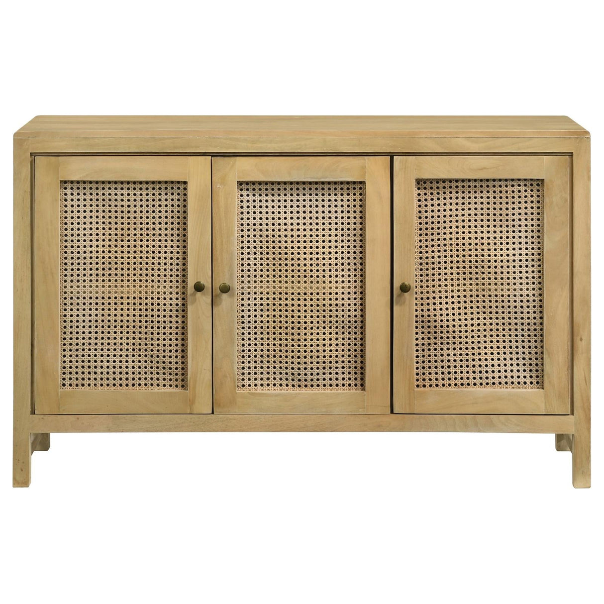 Amaryllis Natural Rectangular 3-Door Accent Cabinet