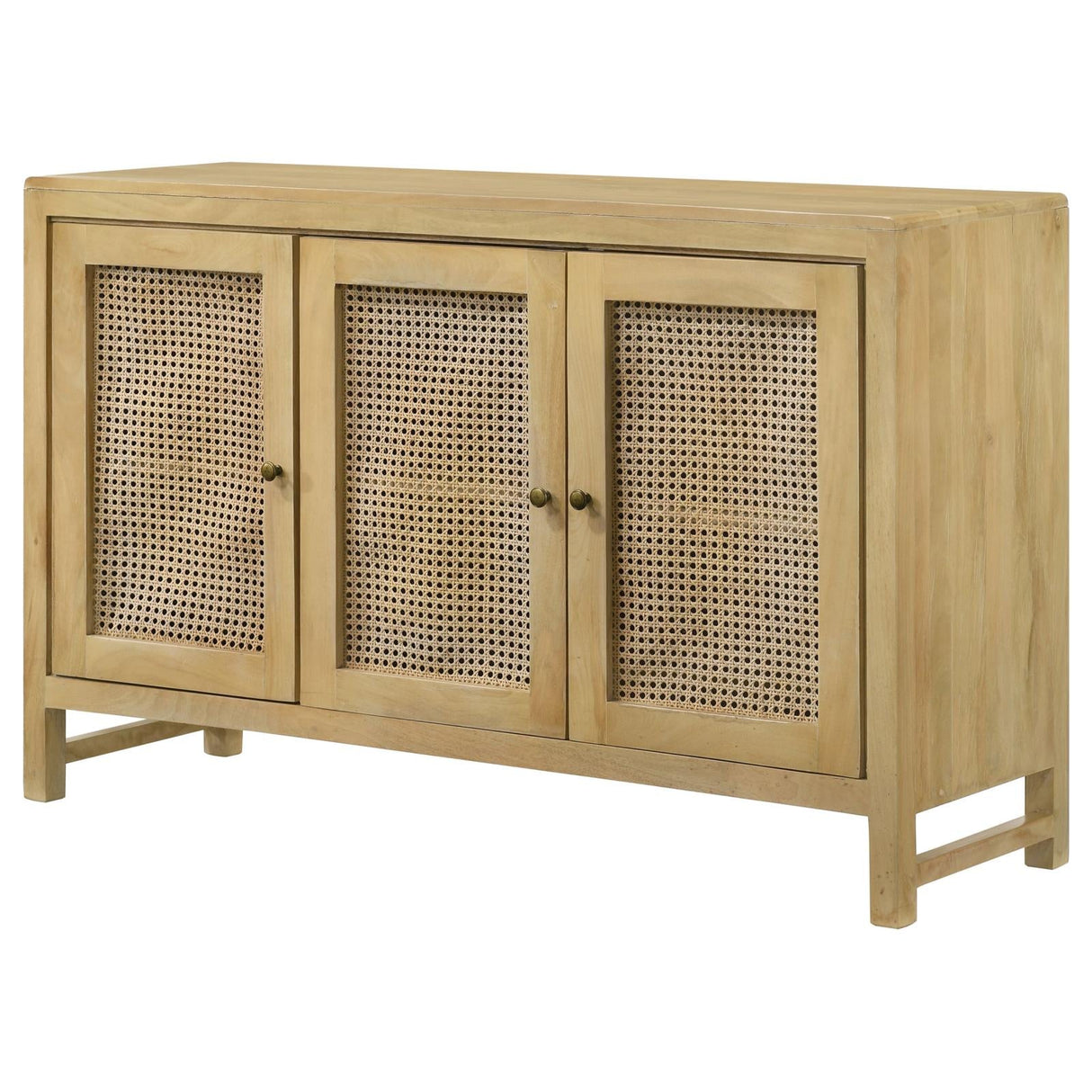 Amaryllis Natural Rectangular 3-Door Accent Cabinet