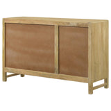 Amaryllis Natural Rectangular 3-Door Accent Cabinet