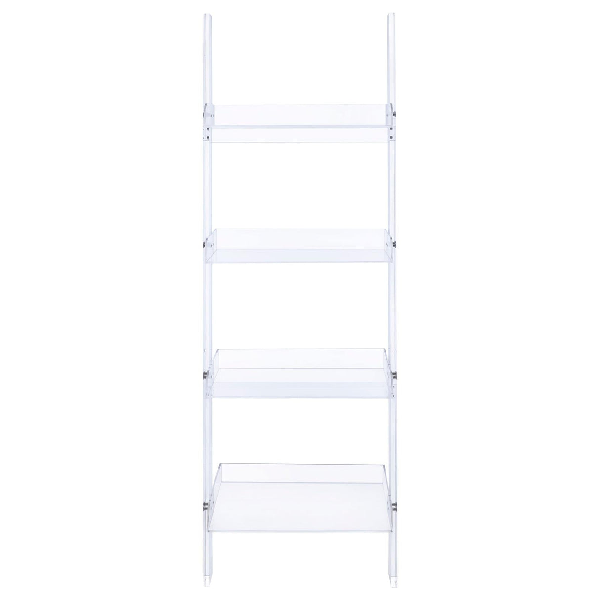 Amaturo Clear 4-Shelf Ladder Bookcase