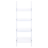 Amaturo Clear 4-Shelf Ladder Bookcase