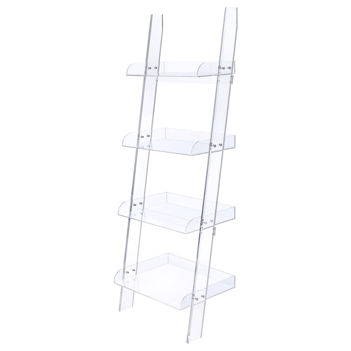 Amaturo Clear 4-Shelf Ladder Bookcase