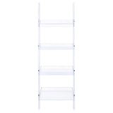 Amaturo Clear 4-Shelf Ladder Bookcase by Coaster at Eve Furniture