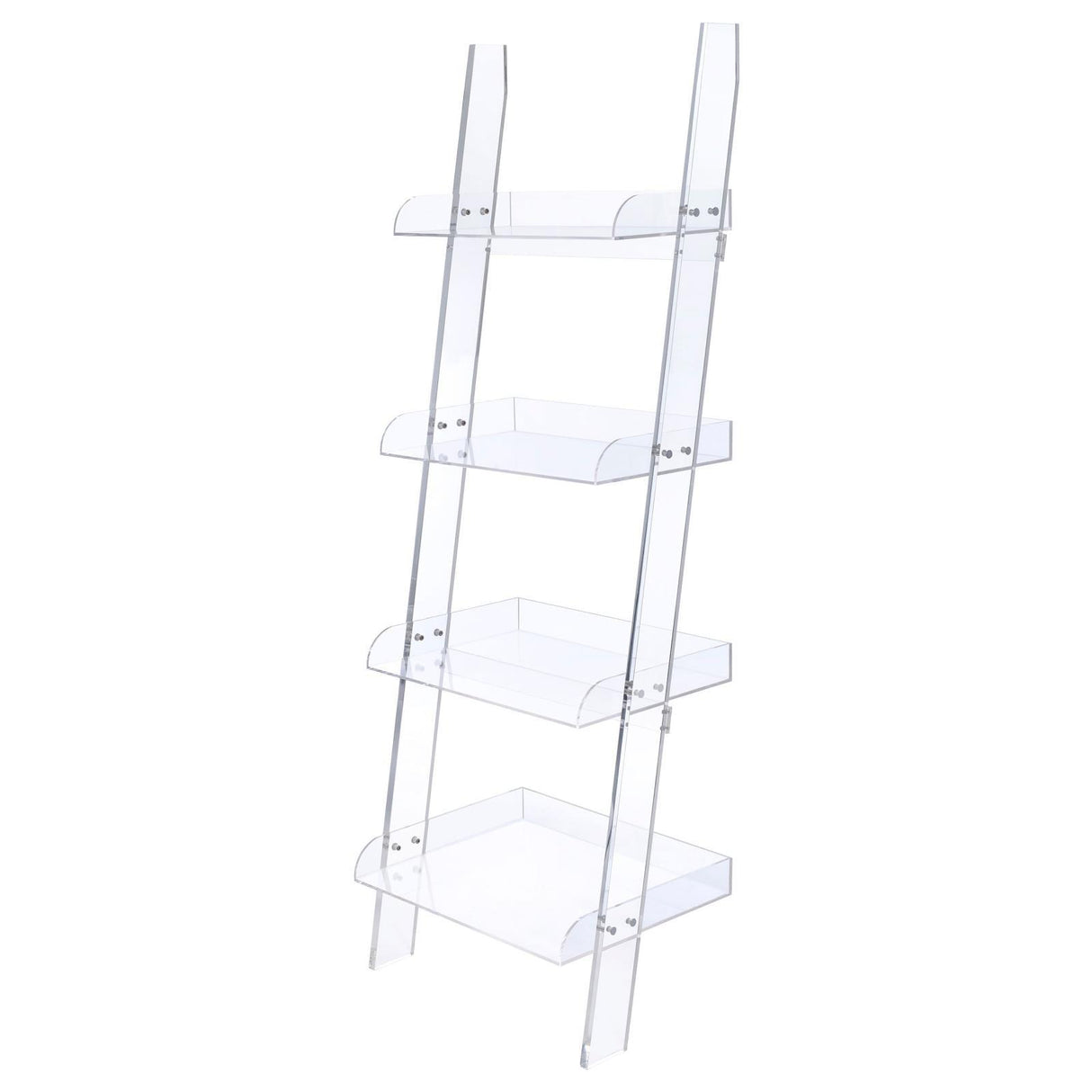 Amaturo Clear 4-Shelf Ladder Bookcase by Coaster at Eve Furniture