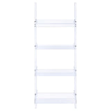 Amaturo Clear 4-Shelf Ladder Bookcase by Coaster at Eve Furniture