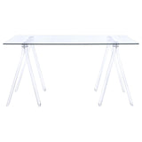Amaturo Clear Writing Desk with Glass Top by Coaster at Eve Furniture