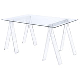 Amaturo Clear Writing Desk with Glass Top by Coaster at Eve Furniture