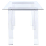 Amaturo Clear Writing Desk with Glass Top by Coaster at Eve Furniture