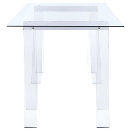 Amaturo Clear Writing Desk with Glass Top by Coaster at Eve Furniture