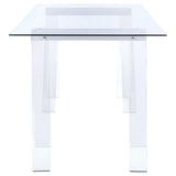 Amaturo Clear Writing Desk with Glass Top by Coaster at Eve Furniture