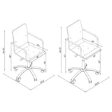 Amaturo Clear/Chrome Office Chair with Casters by Coaster at Eve Furniture