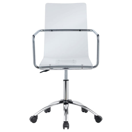 Amaturo Clear/Chrome Office Chair with Casters by Coaster at Eve Furniture