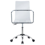 Amaturo Clear/Chrome Office Chair with Casters by Coaster at Eve Furniture