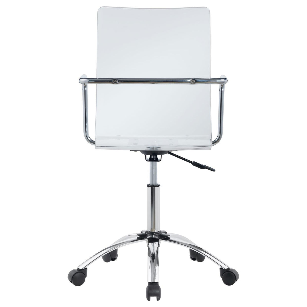 Amaturo Clear/Chrome Office Chair with Casters by Coaster at Eve Furniture