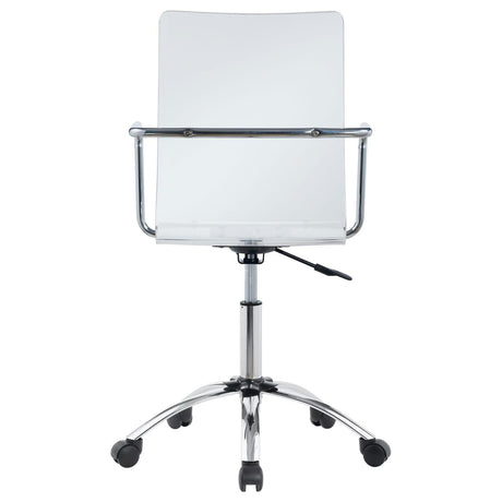 Amaturo Clear/Chrome Office Chair with Casters by Coaster at Eve Furniture