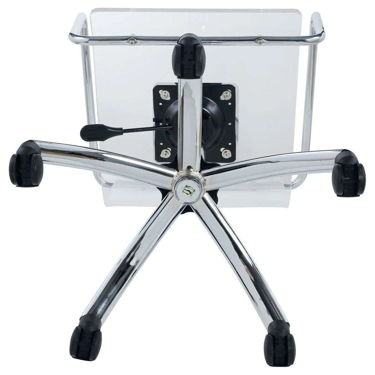 Amaturo Clear/Chrome Office Chair with Casters by Coaster at Eve Furniture