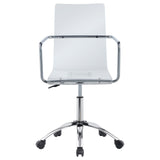 Amaturo Clear/Chrome Office Chair with Casters