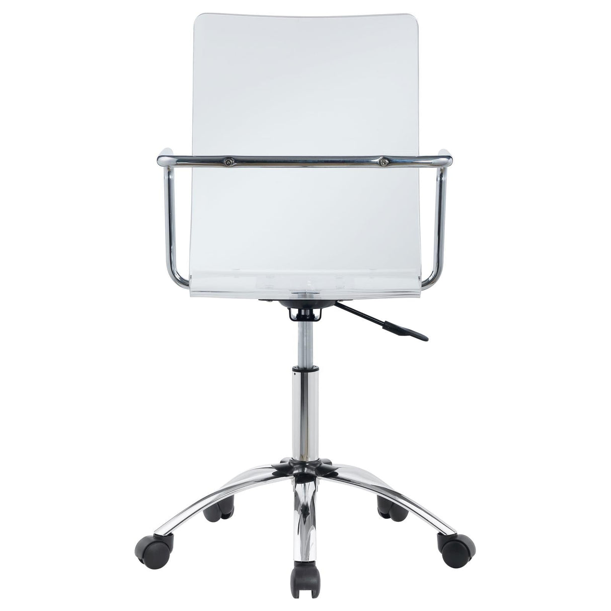 Amaturo Clear/Chrome Office Chair with Casters