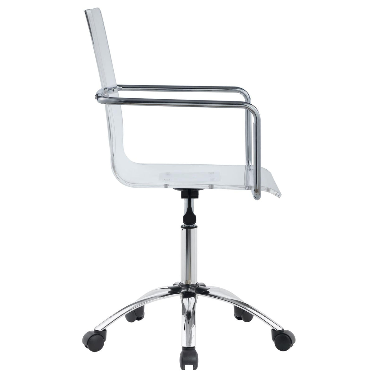 Amaturo Clear/Chrome Office Chair with Casters