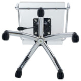 Amaturo Clear/Chrome Office Chair with Casters