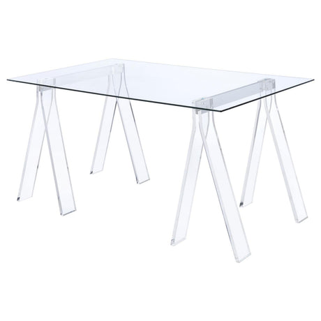 Amaturo Clear Writing Desk with Glass Top by Coaster at Eve Furniture