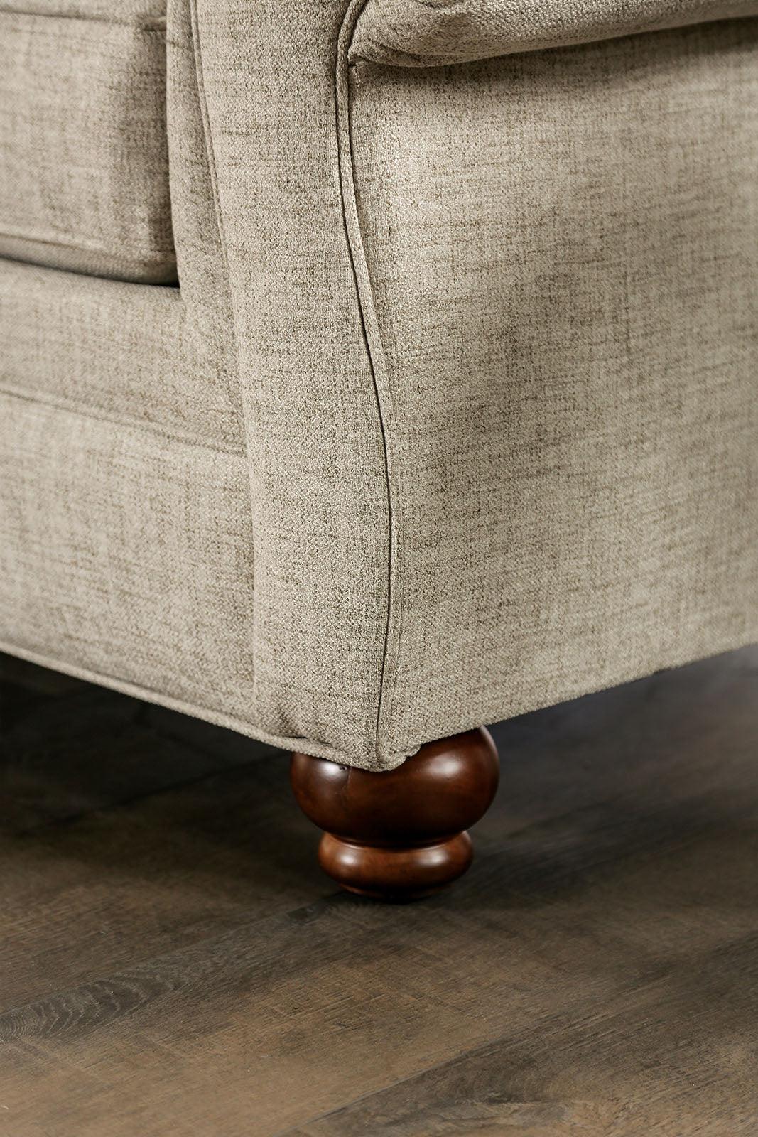 Amaya Cream Loveseat by Furniture of America at Eve Furniture