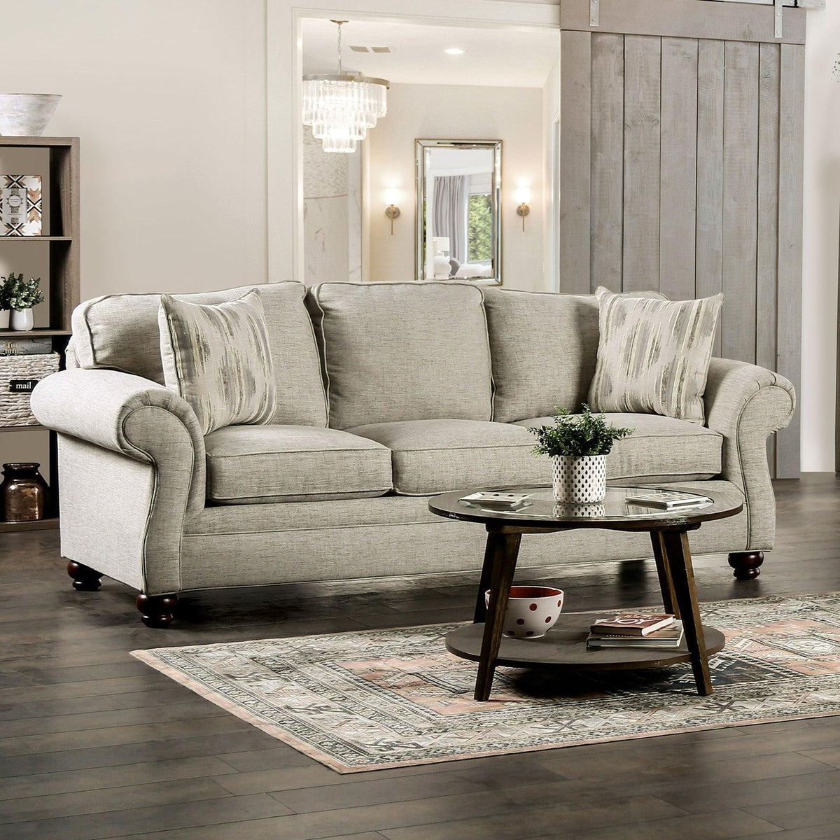 Amaya Cream Sofa by Furniture of America at Eve Furniture
