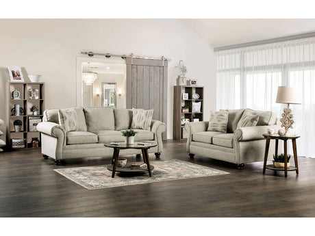 Amaya Cream Sofa & Loveseat by Furniture of America at Eve Furniture