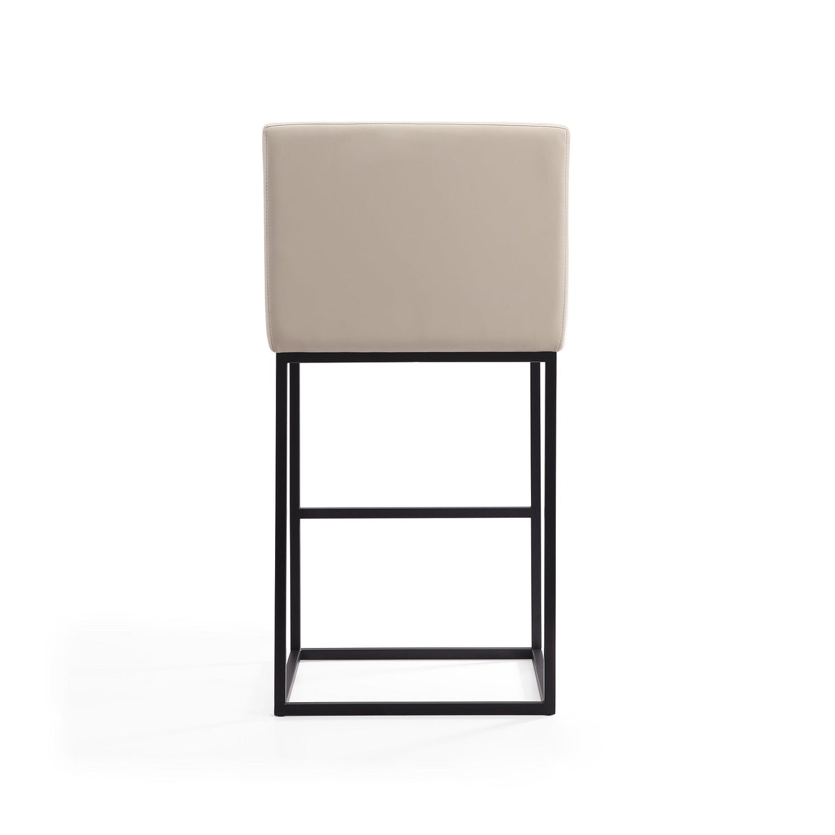 Ambassador Barstool in Cream and Black by Manhattan Comfort at Eve Furniture