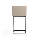 Ambassador Barstool in Cream and Black by Manhattan Comfort at Eve Furniture