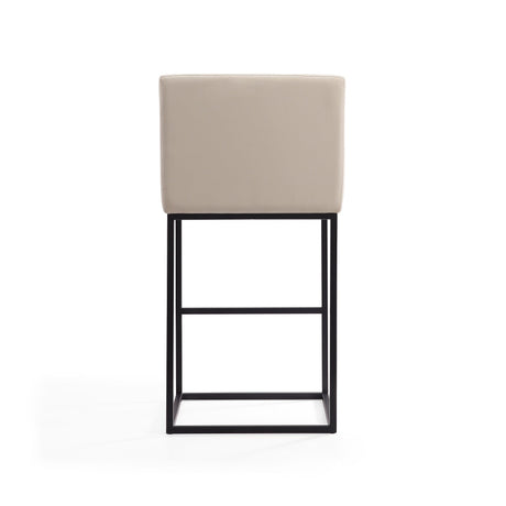 Ambassador Barstool in Cream and Black (set of 3) by Manhattan Comfort at Eve Furniture