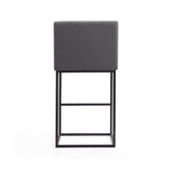 Ambassador Barstool in Grey and Black (set of 2) by Manhattan Comfort at Eve Furniture