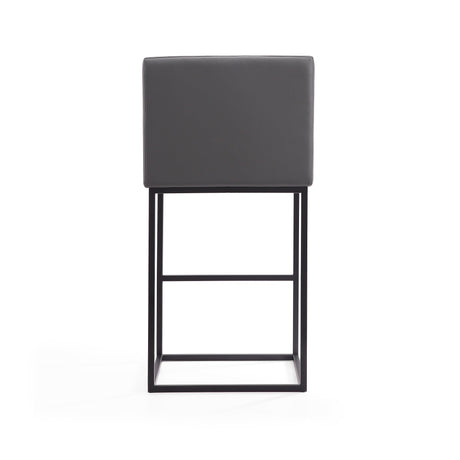 Ambassador Barstool in Grey and Black (set of 3) by Manhattan Comfort at Eve Furniture