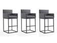 Ambassador Barstool in Grey and Black (set of 3) by Manhattan Comfort at Eve Furniture