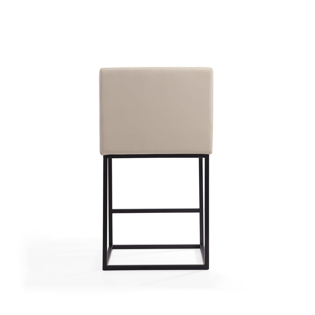 Ambassador Counter Stool in Cream and Black (set of 3) by Manhattan Comfort at Eve Furniture