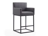 Ambassador Counter Stool in Grey and Black by Manhattan Comfort at Eve Furniture