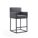 Ambassador Counter Stool in Grey and Black (set of 2) by Manhattan Comfort at Eve Furniture