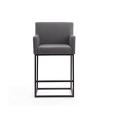 Ambassador Counter Stool in Grey and Black (set of 2) by Manhattan Comfort at Eve Furniture