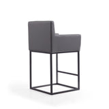 Ambassador Counter Stool in Grey and Black (set of 2) by Manhattan Comfort at Eve Furniture