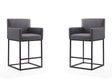 Ambassador Counter Stool in Grey and Black (set of 2) by Manhattan Comfort at Eve Furniture