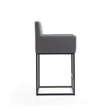 Ambassador Counter Stool in Grey and Black (set of 3) by Manhattan Comfort at Eve Furniture