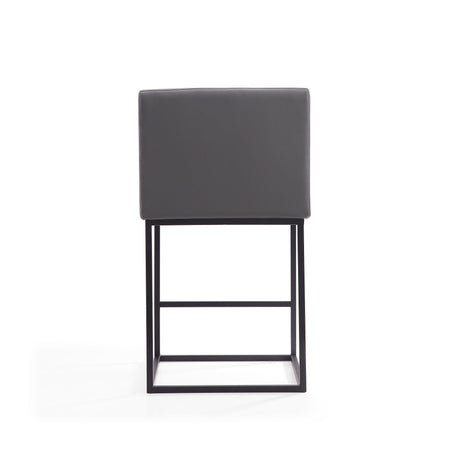 Ambassador Counter Stool in Grey and Black (set of 3) by Manhattan Comfort at Eve Furniture