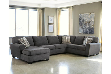 Ambee Slate 3-Piece Sectional with Chaise by Ashley at Eve Furniture