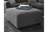 Ambee Slate Oversized Accent Ottoman by Ashley at Eve Furniture