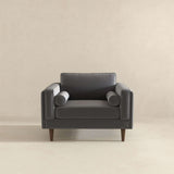 Amber Grey Velvet Lounge Chair by Ashcroft Furniture at Eve Furniture
