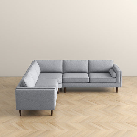Amber Light Grey Fabric Corner Sectional Sofa by Ashcroft Furniture at Eve Furniture