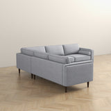 Amber Light Grey Fabric Corner Sectional Sofa by Ashcroft Furniture at Eve Furniture
