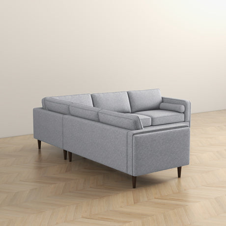 Amber Light Grey Fabric Corner Sectional Sofa by Ashcroft Furniture at Eve Furniture