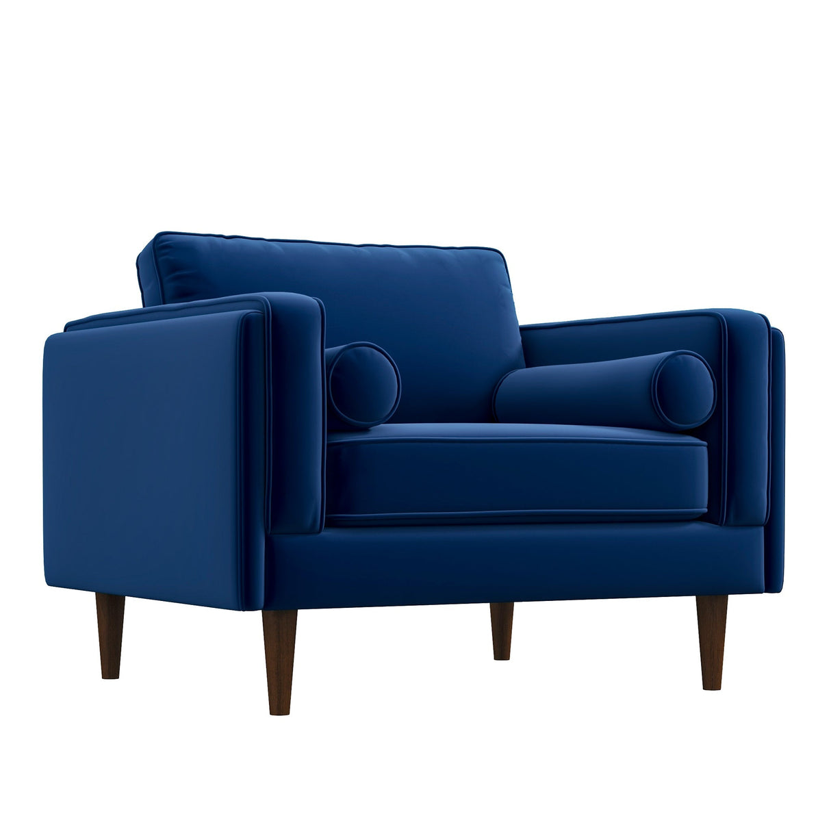 Fordham Navy Blue Velvet Lounge Chair