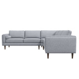 Amber Mid-Century Modern Corner Sectional Sofa Dark Grey / Fabric
